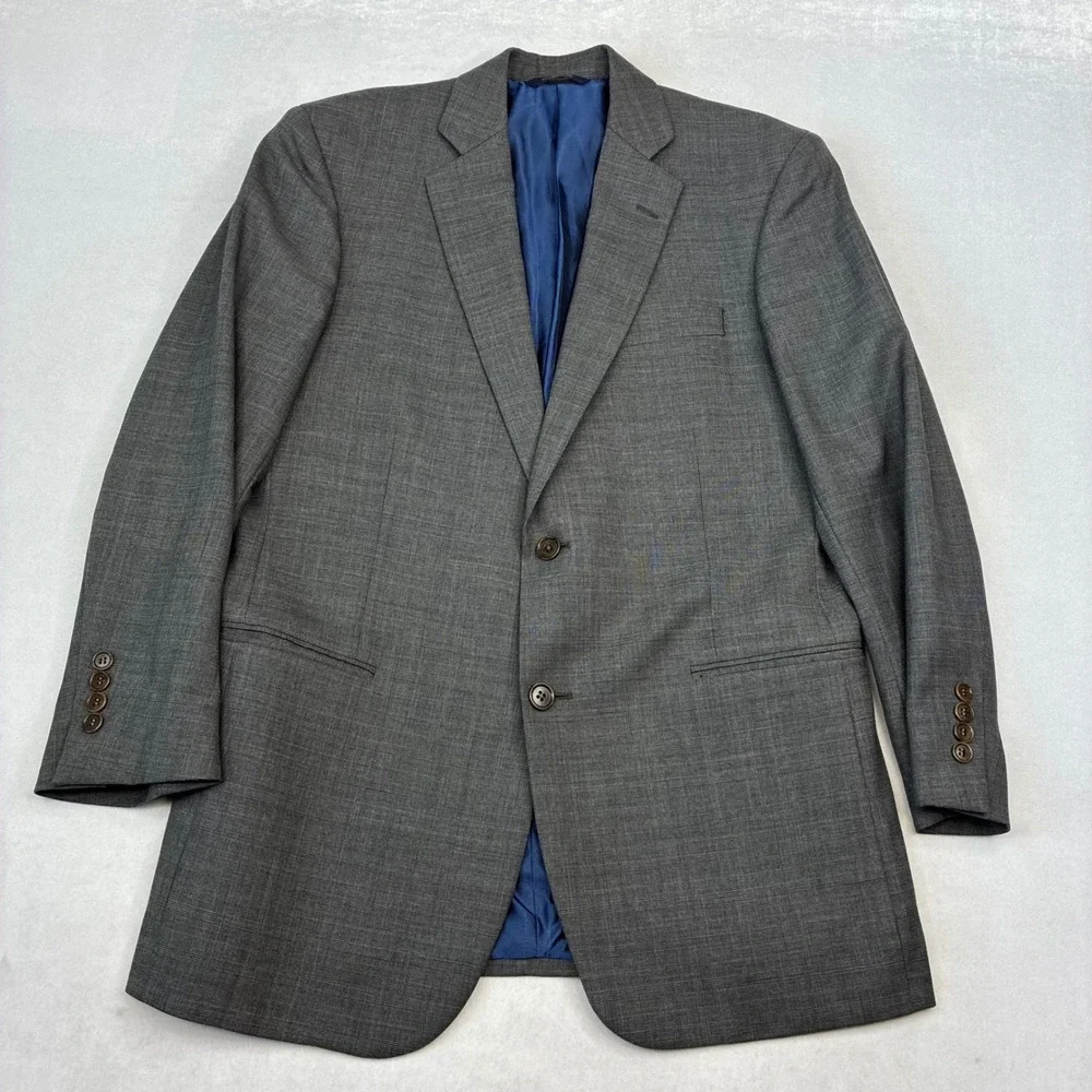 Brooks Brothers Blazer Mens 42R Grey Glen Plaid Wool 2-Button Jacket Sport Coat